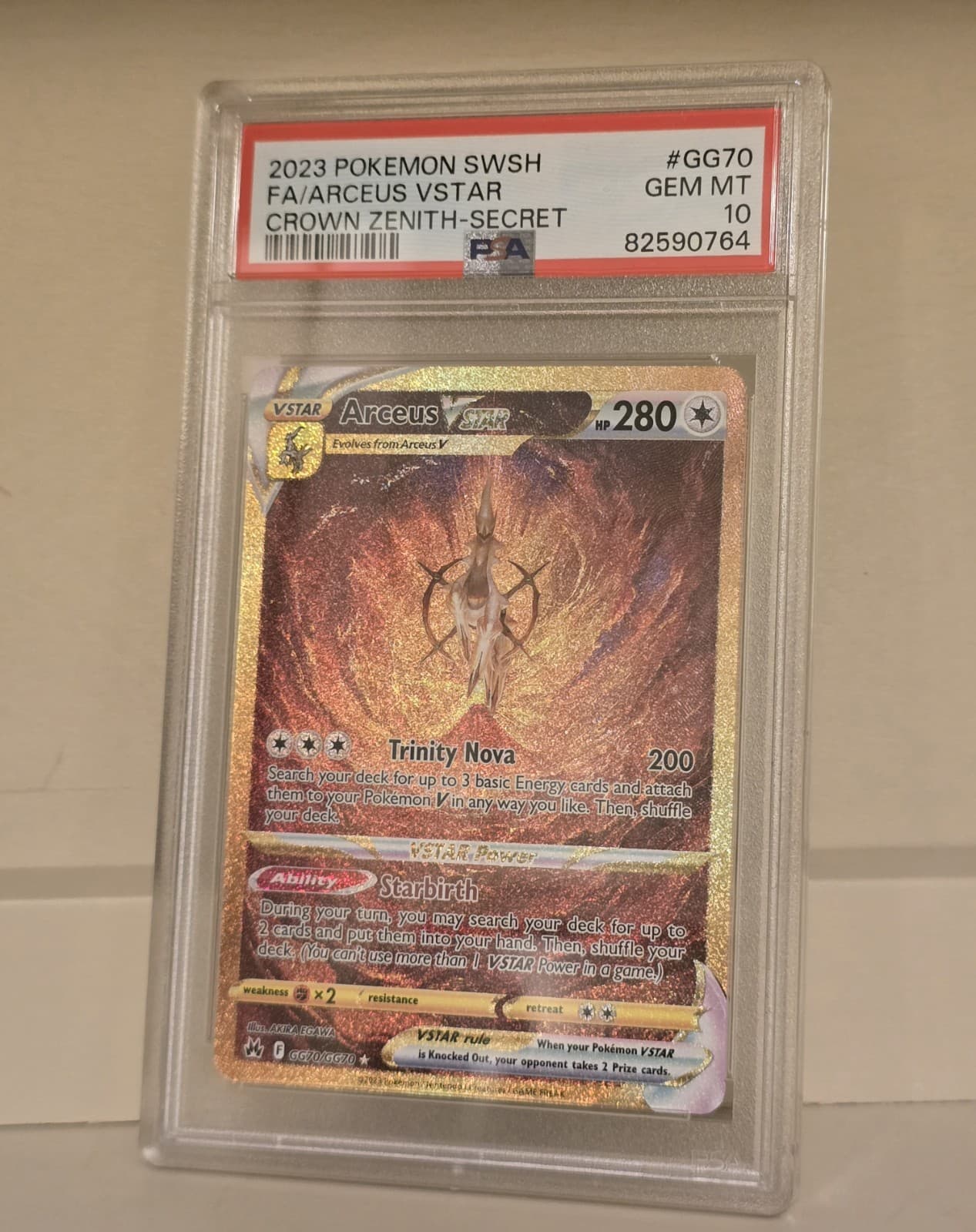 2023 Pokemon Sword & Shield Crown Zenith Arceus VSTAR #GG70 Galarian PSA 10