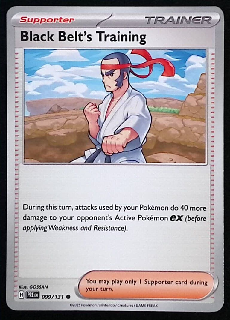 Black Belt's Training 99/131 - Pokemon Prismatic Evolutions - NM