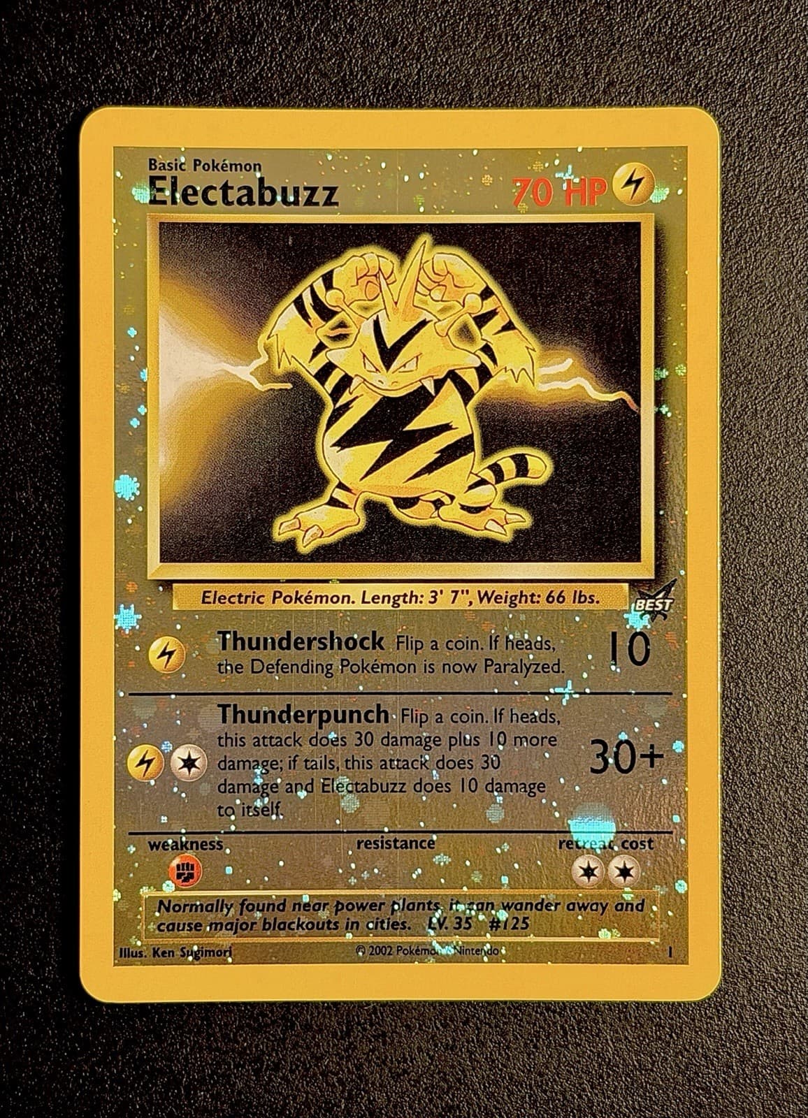 Electabuzz 001/009 Best of Game Promo Reverse Holo 70 HP Pokemon TCG Sugimori 🌀