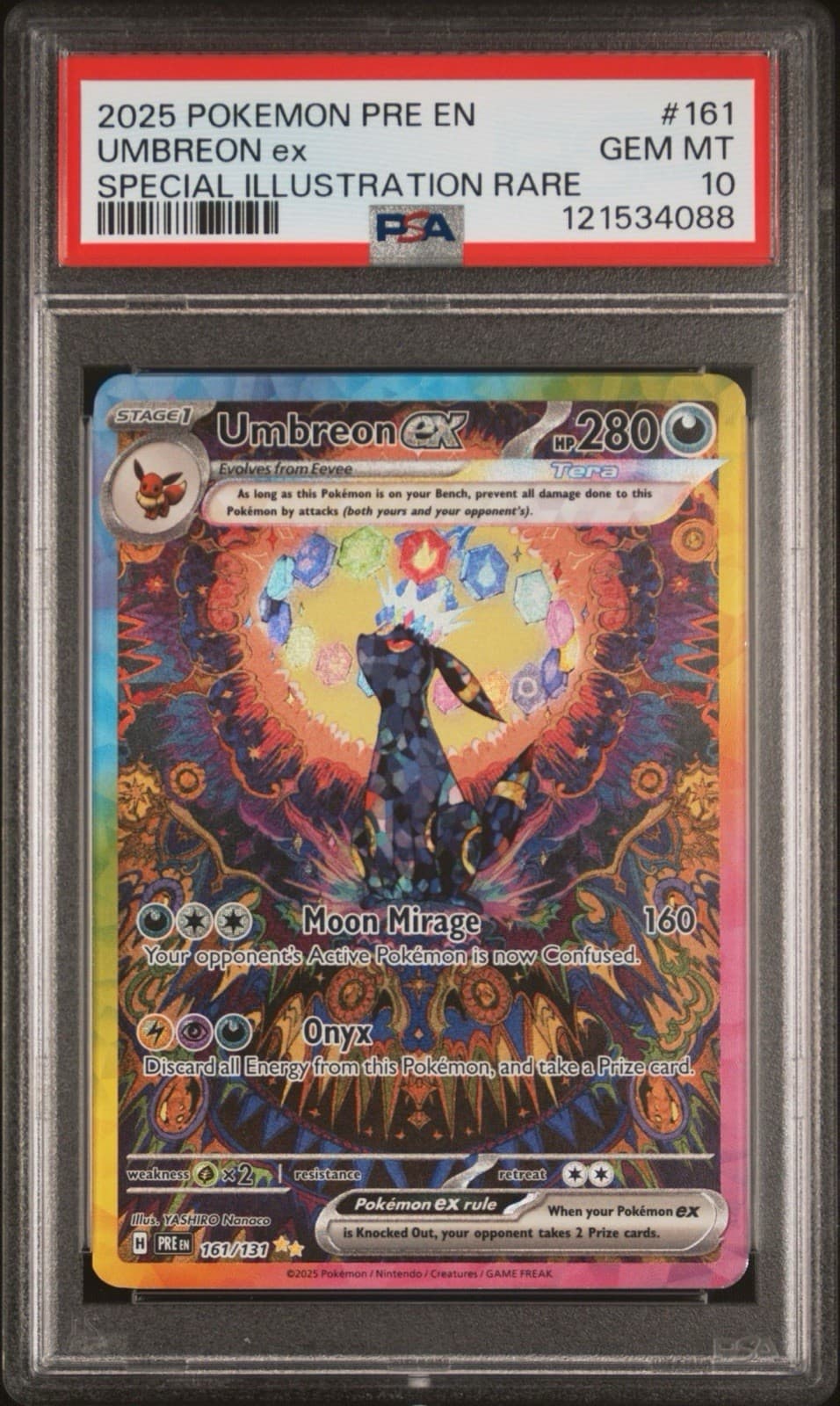 Pokemon Prismatic Evolutions Umbreon EX 161/131 Gem Mint PSA 10