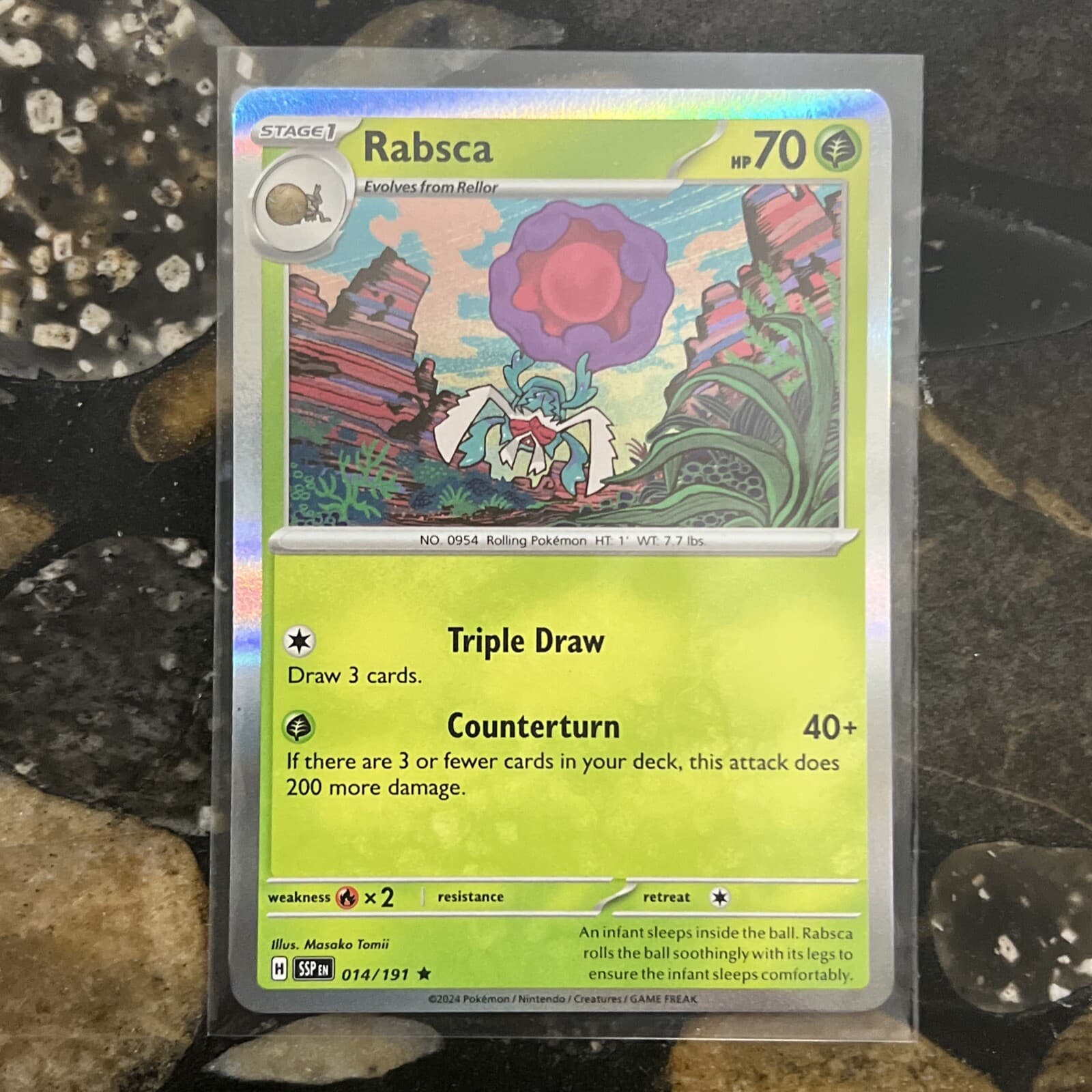 Rabsca 14/191 - Pokemon Surging Sparks - Holo - Mint Pack Fresh