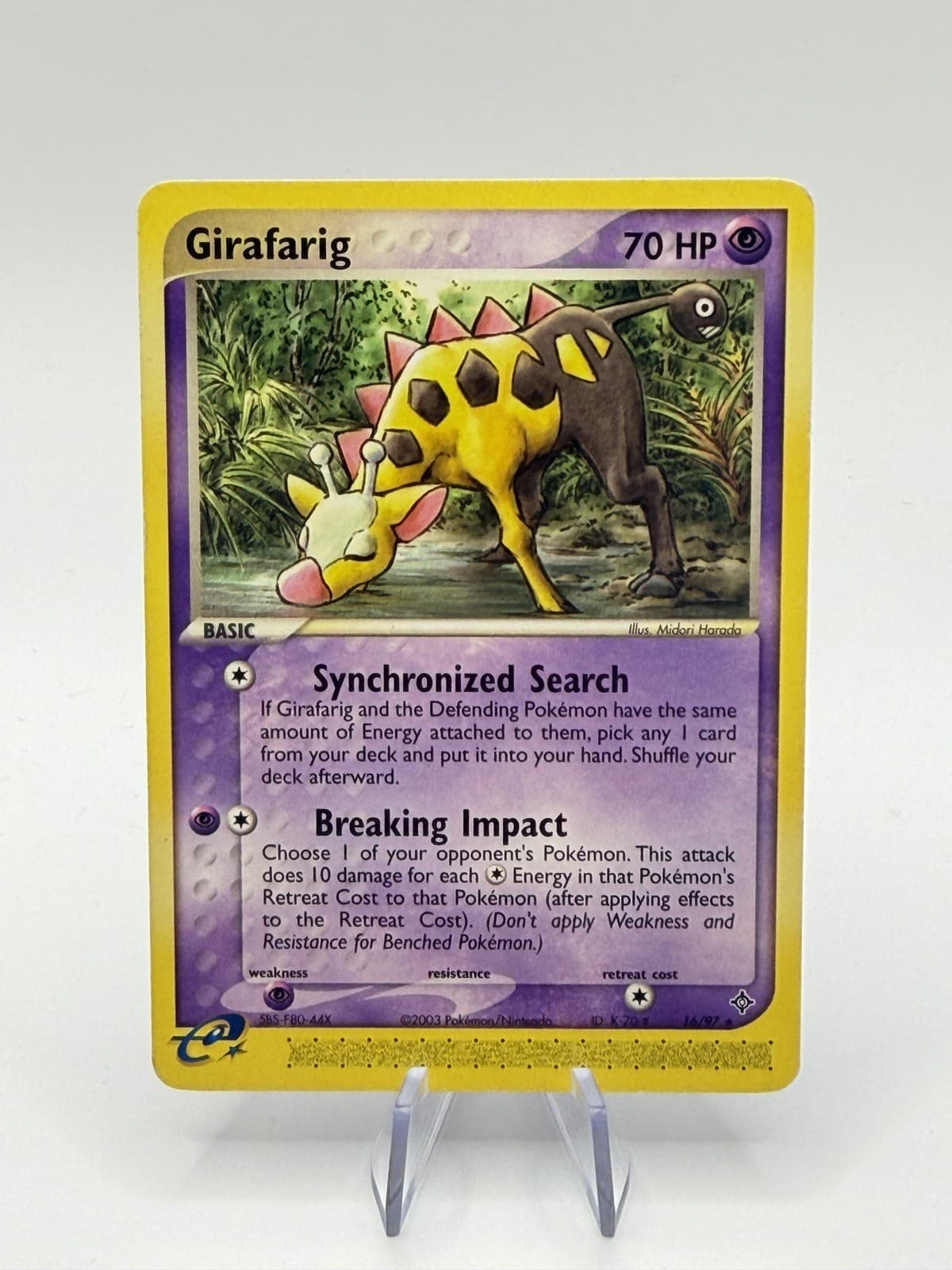 Girafarig 16/97 Pokemon Dragon Rare