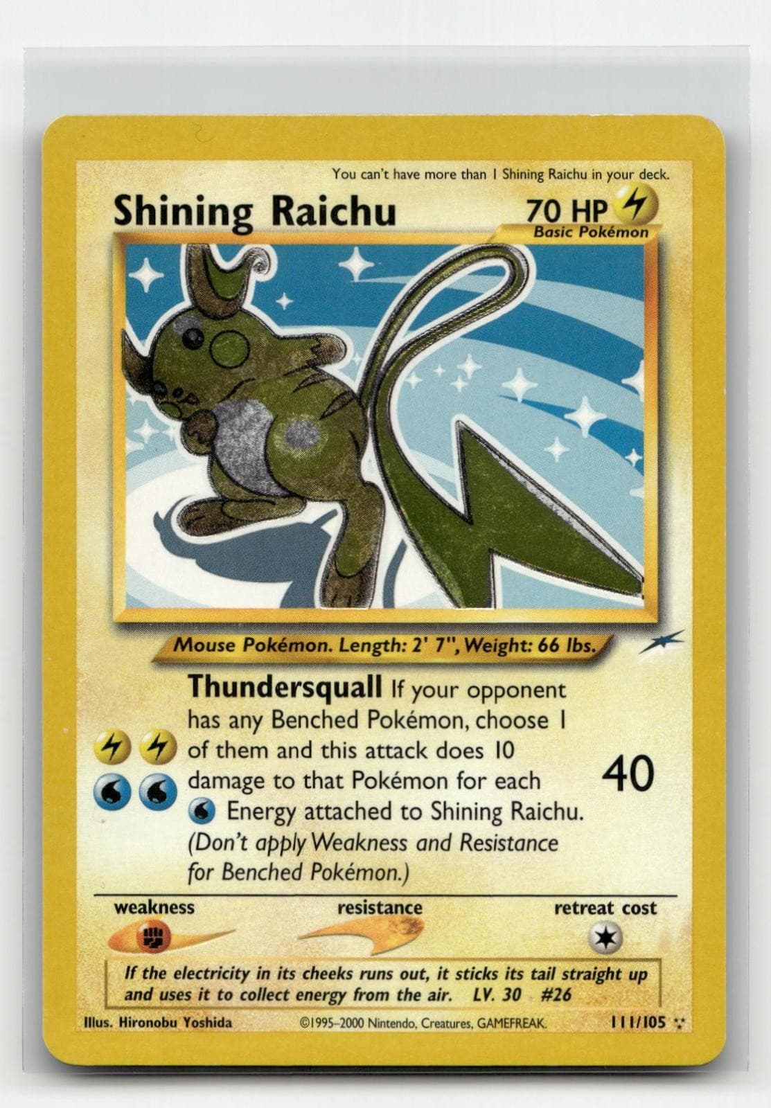 Shining Raichu 111/105 Neo Destiny