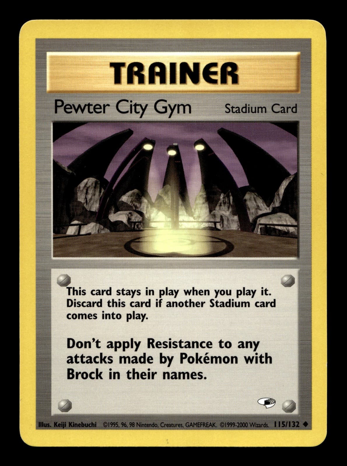 Pewter City Gym 115/132 Gym Heroes Unlimited Uncommon Pokemon TCG