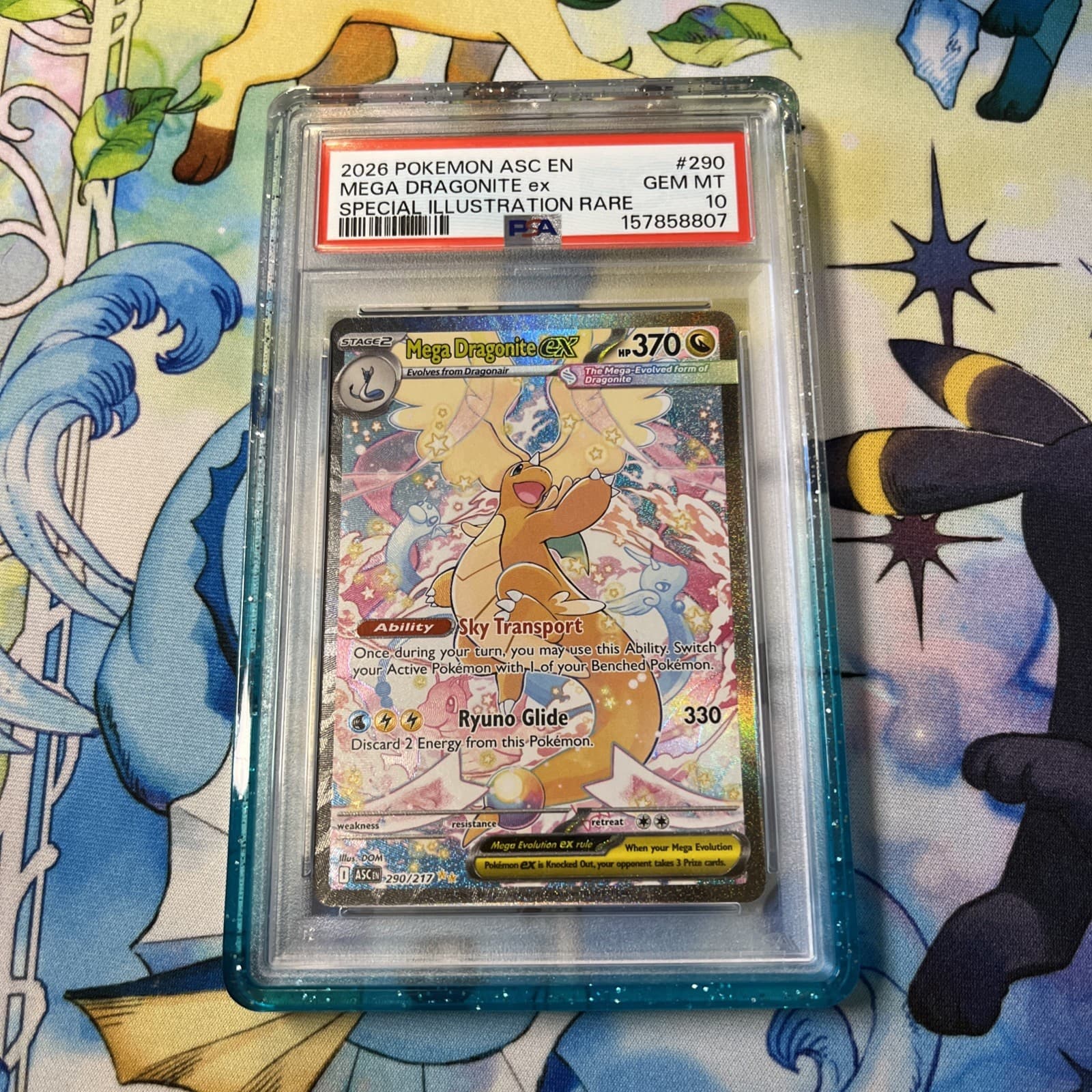 Mega Dragonite EX #290 SIR PSA 10 - Ascended Heroes Pokemon TCG includes guard!