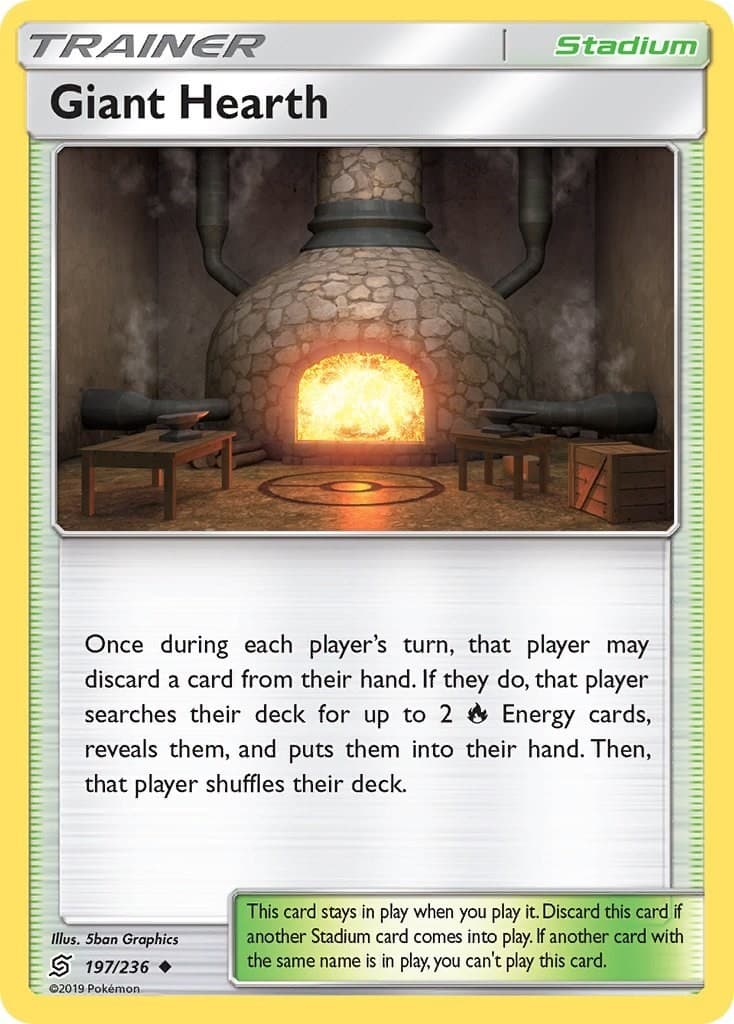 Giant Hearth 197/236 Uncommon SM - Unified Minds Pokemon Near Mint