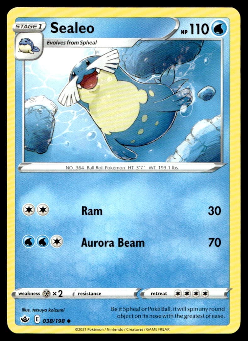 Sealeo 038/198 Uncommon Chilling Reign Pokemon Near Mint