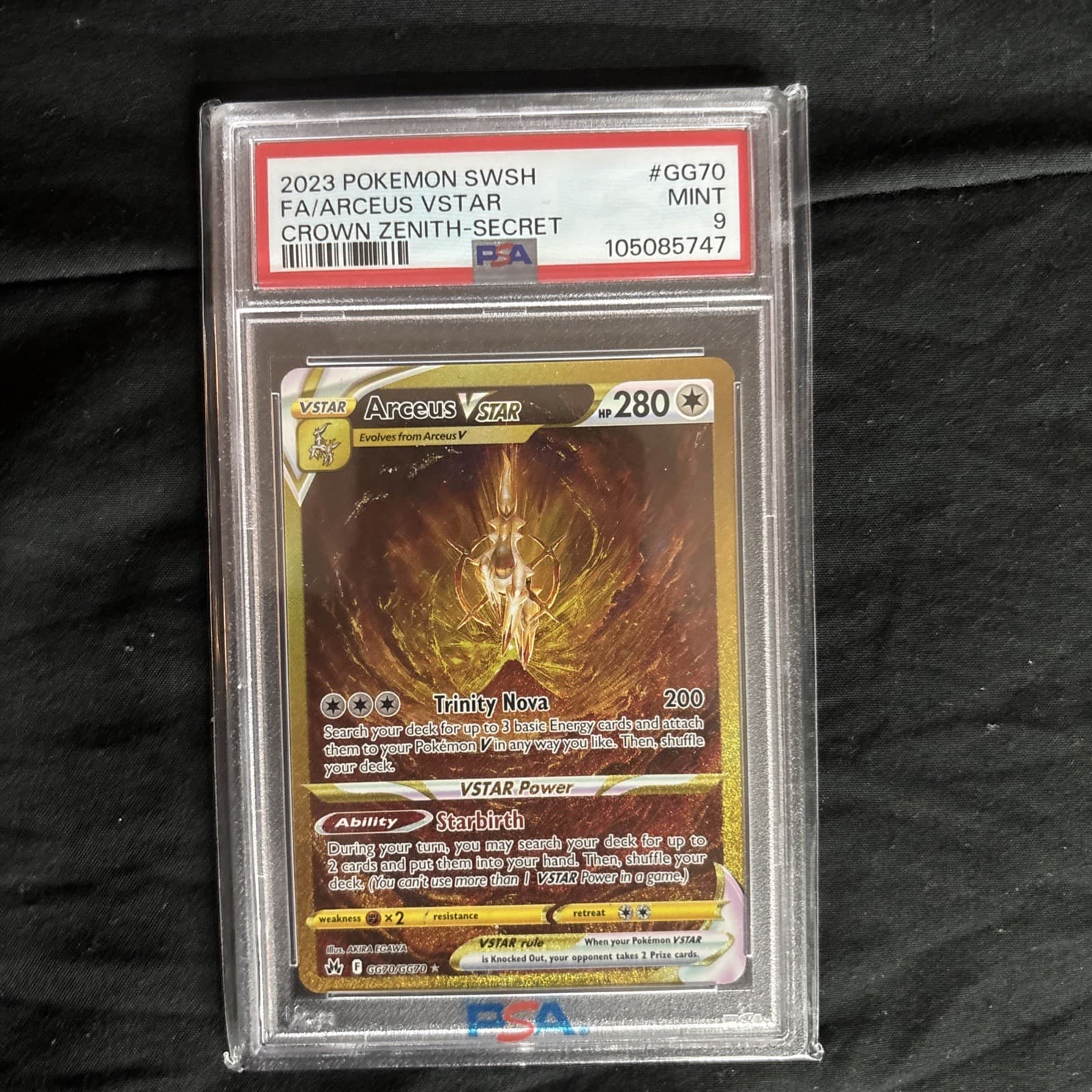Pokemon Arceus VSTAR Crown Zenith Full Art Secret Rare #GG70 PSA 9 Mint