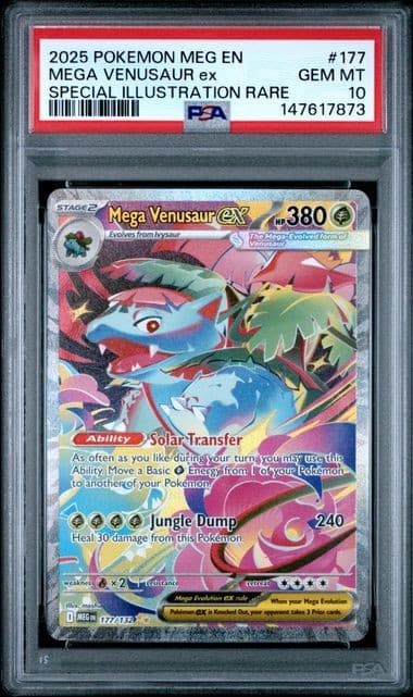 2025 POKEMON MEG EN-MEGA EVOLUTION #177 MEGA VENUSAUR EX PSA 10