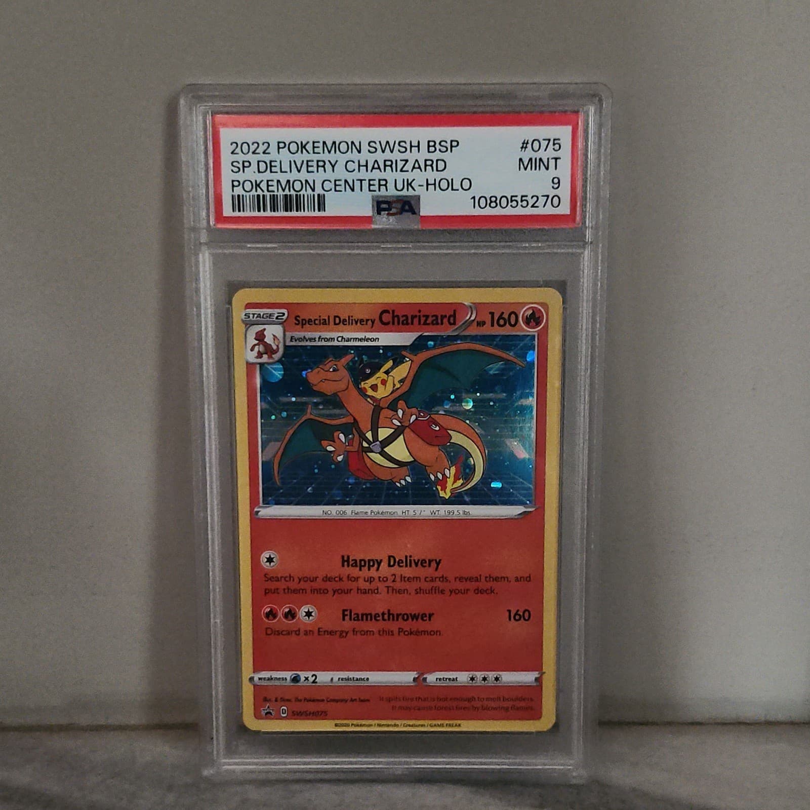2022 Pokemon Special Delivery Charizard Holo Promo SWSH075 English PSA 9