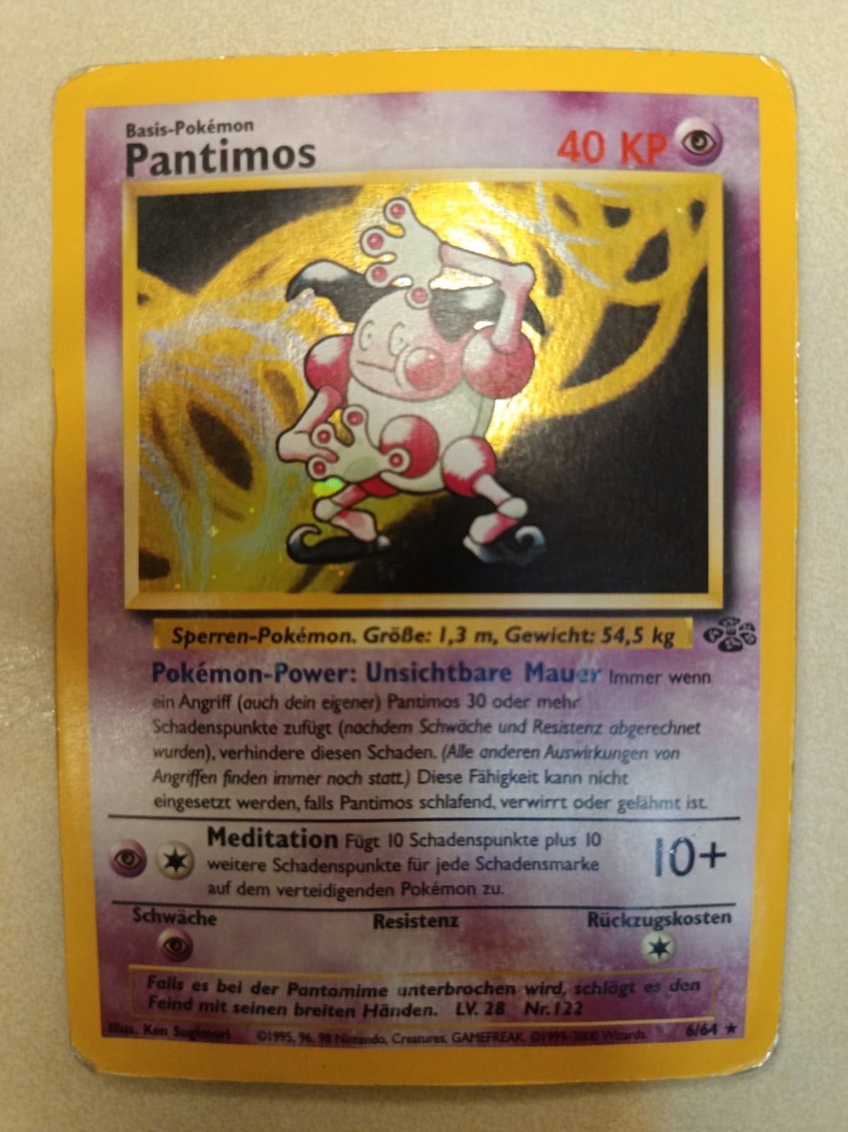 Pantimos Holo Jungle Set 6/64 Pokémon Karte Deutsch gebraucht
