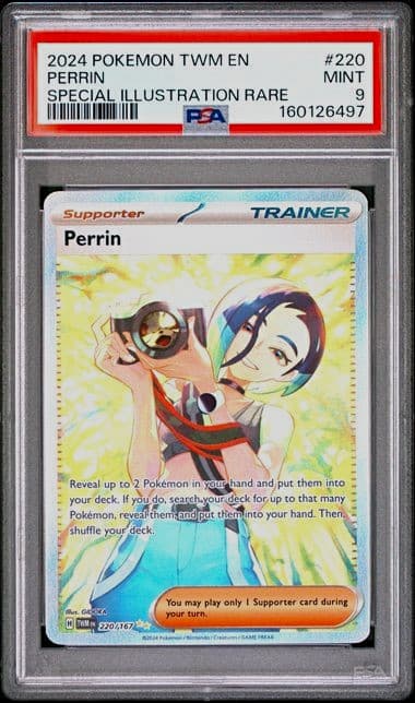 Pokemon 2024 Perrin 220/167 SIR Twilight Masquerade PSA 9