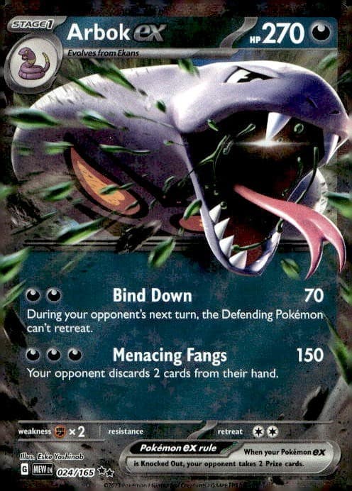 Arbok ex 024/165 SV Scarlet & Violet 151 Holo DR NM English Pokémon