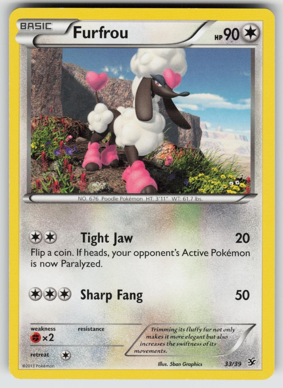 Furfrou 33/39 Kalos Starter Set Pokemon TCG Lightly Played