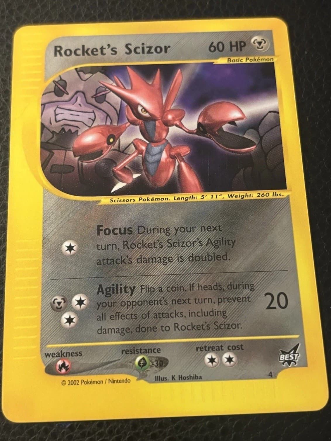 2003 Pokémon Best of Game Promo Rocket’s 🚀 Scizor #4 Near 🔥 Mint 🔥