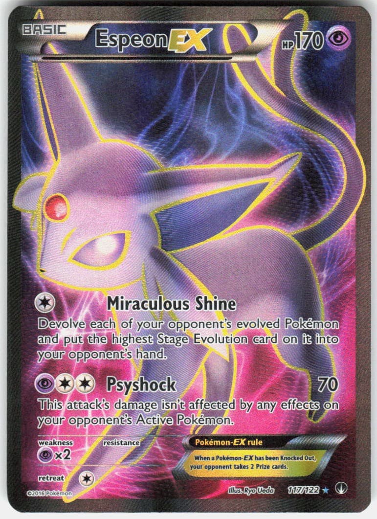 Espeon EX 117/122 UR BREAKpoint Pokemon Holo Near Mint