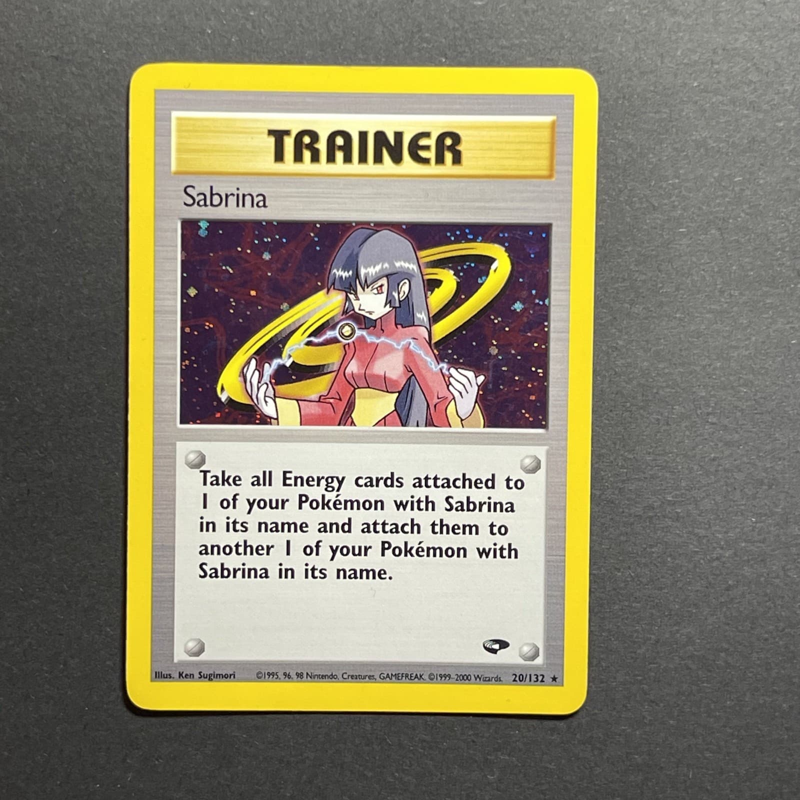Sabrina 20/132 LP Unlimited Holo Rare - 2000 Gym Challenge WOTC - Pokemon TCG