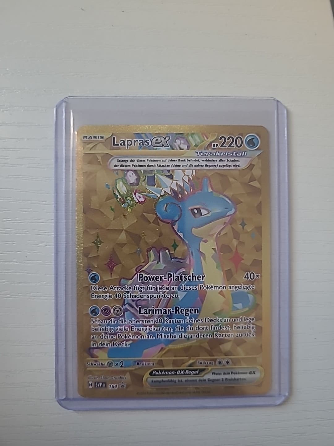 Pokemon Lapras EX Deutsch SVP DE 164 Promo GOLD NM Boosterfrisch