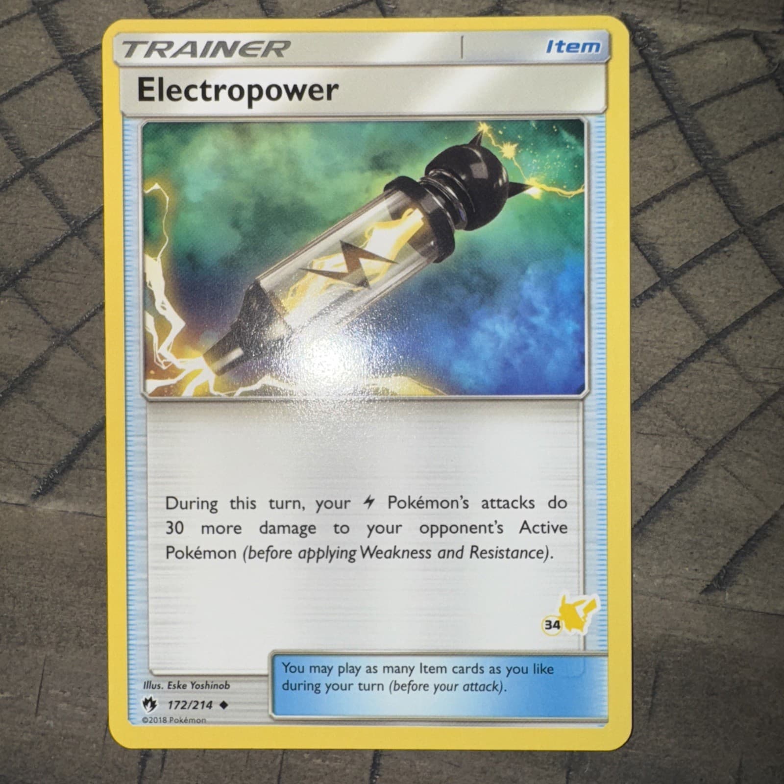 Electropower - 172/214 - Lost Thunder Pokemon 2018