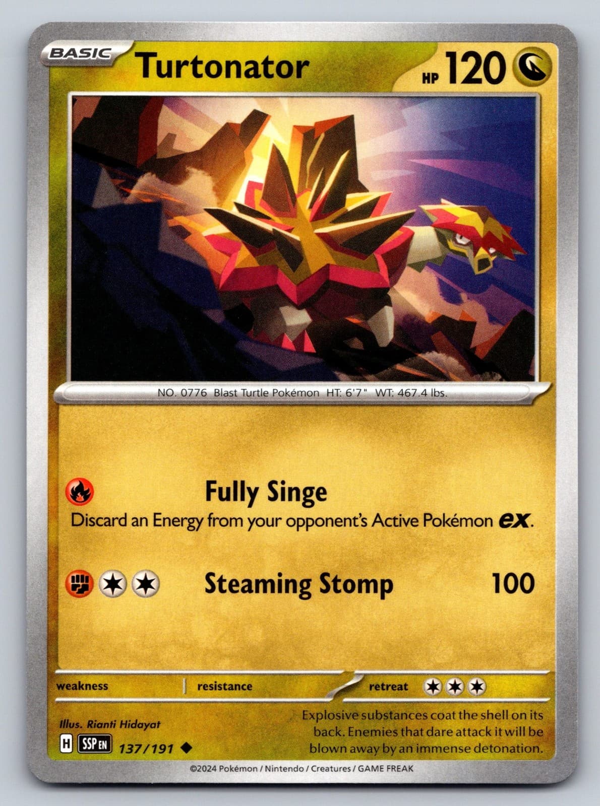 Turtonator 137/191 Surging Sparks Pokemon Card - NM