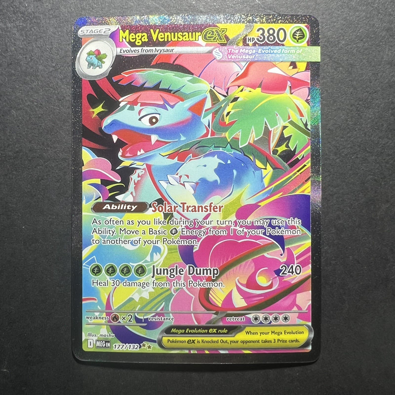 Pokemon Mega Venusaur ex 177/132 ME01: Mega Evolution Special Illustration Rare