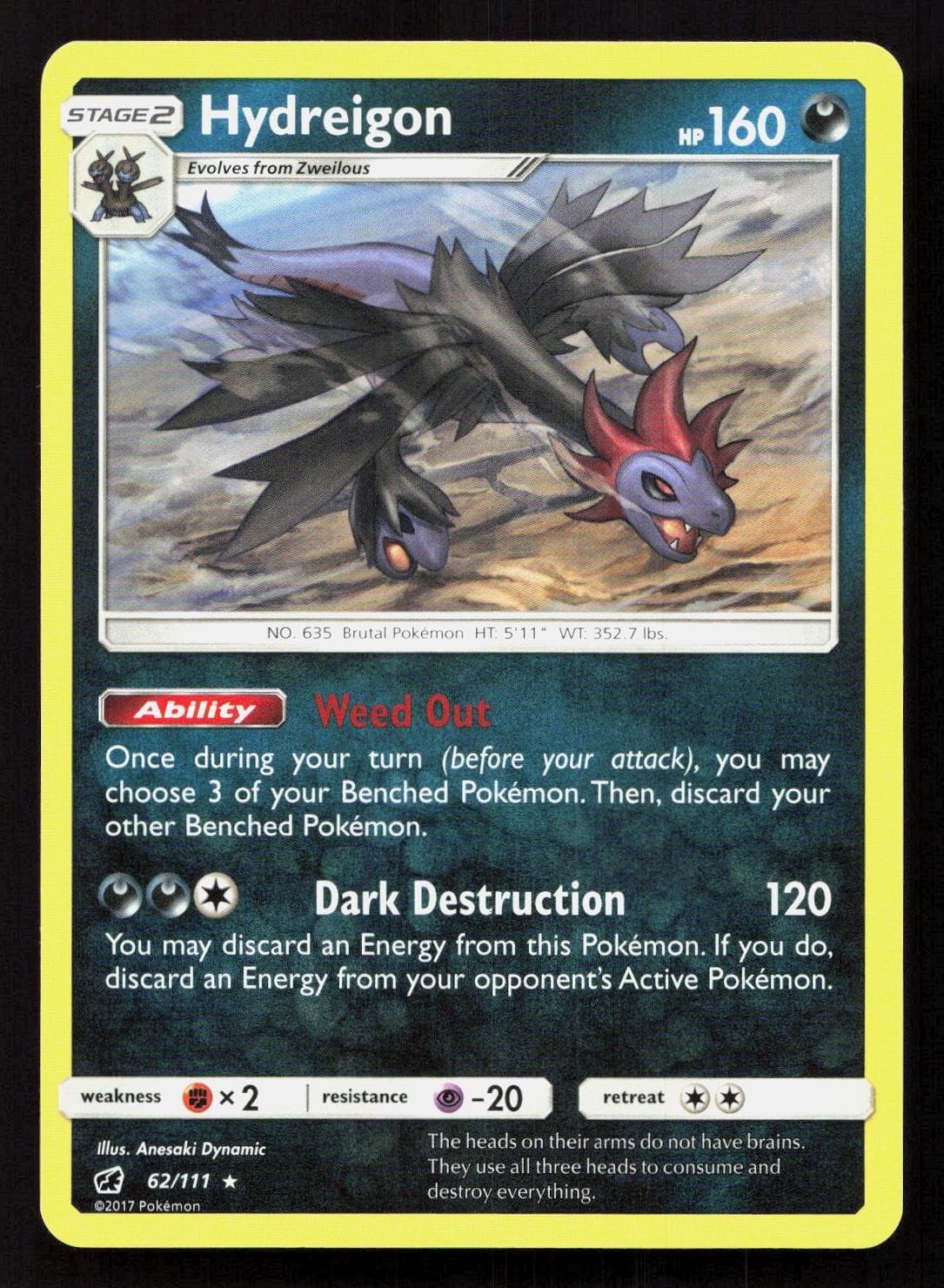 HYDREIGON 62/111 Pokemon CRIMSON INVASION