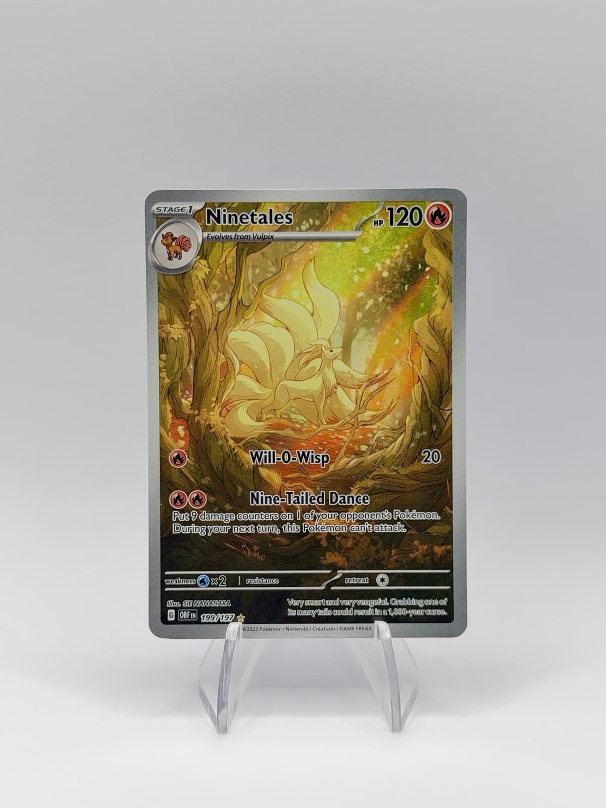 Ninetales - Pokemon TCG Obsidian Flames OBF 199/197 EN - Illustration Rare Holo
