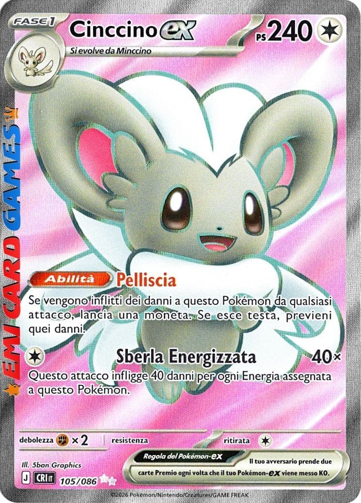 CINCCINO ex 105/086 - CRI - ITA - Caos Nascente - Carta POKEMON - Italiano