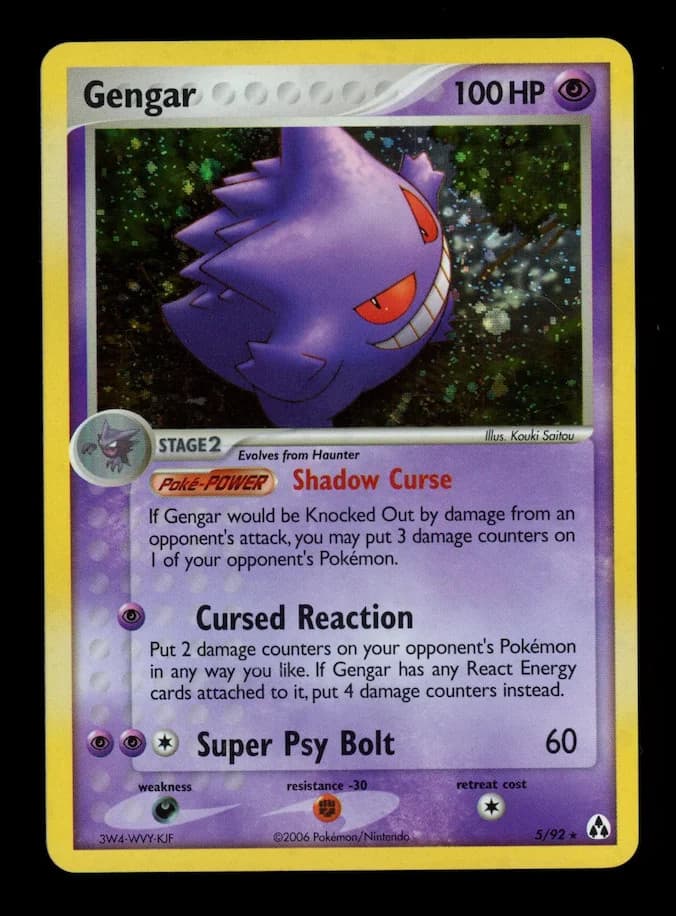 GENGAR 2008 Pokemon EX Legend Maker Holo Rare #5/92
