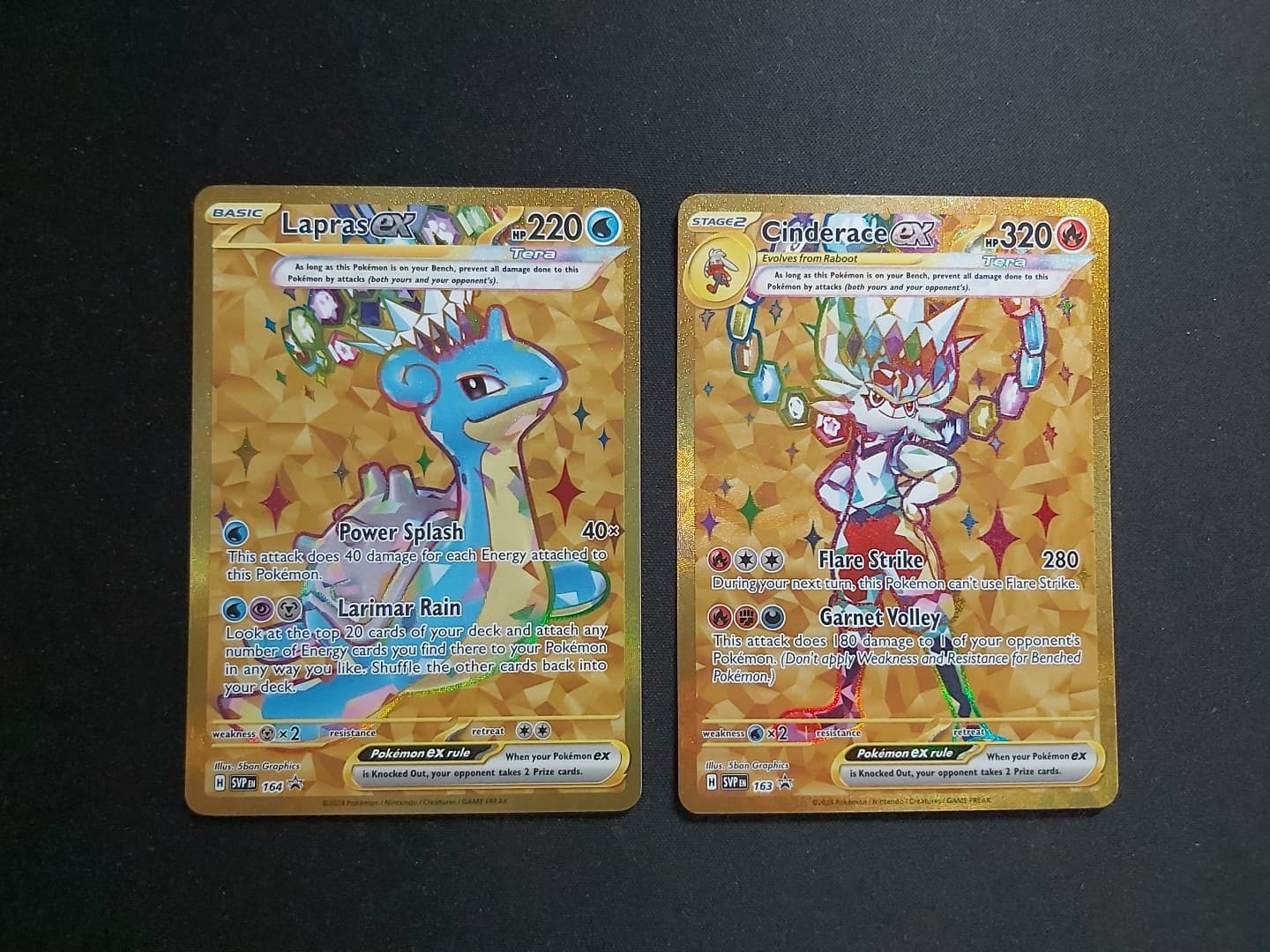 Lapras ex Cinderace ex SVP 163 164 - ENG Pokemon SV Black Star Promos 2024