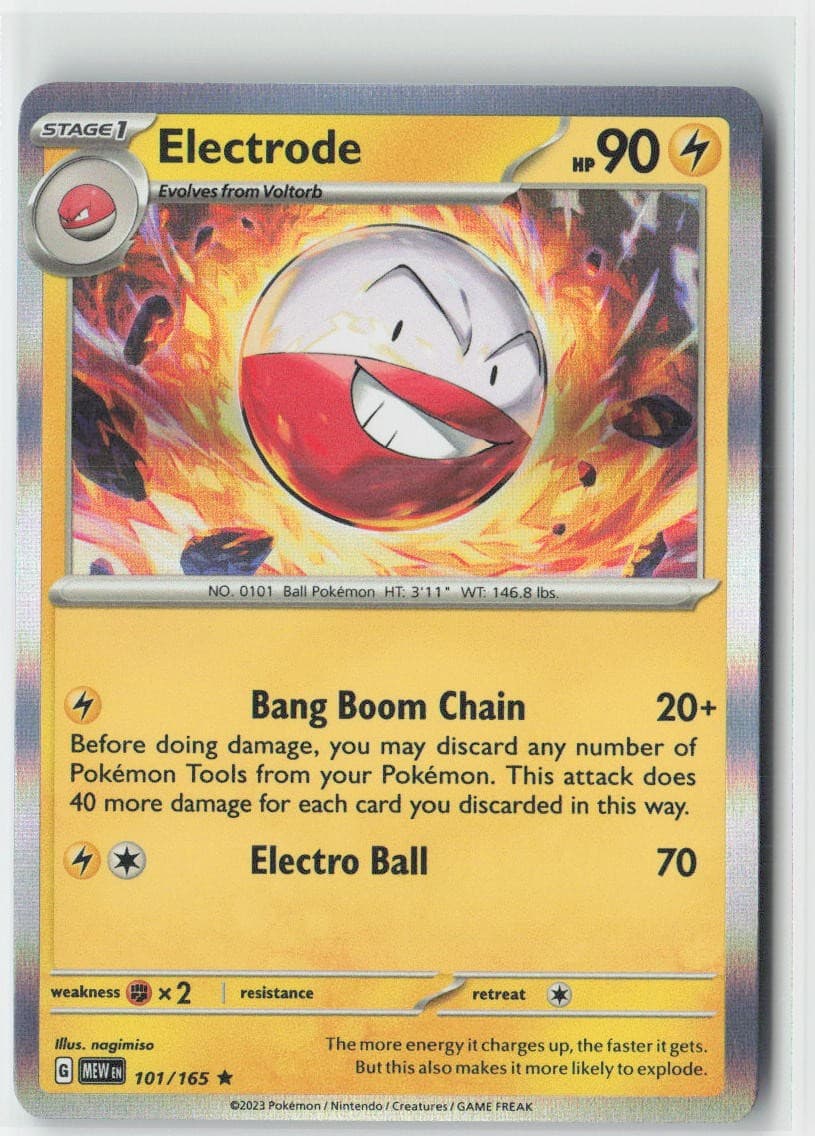 Electrode 101/165 Rare 151 Pokemon Holo Near Mint