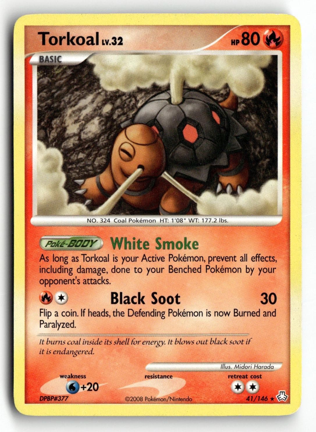 Pokemon TCG Torkoal 41/146 Rare Legends Awakened MP
