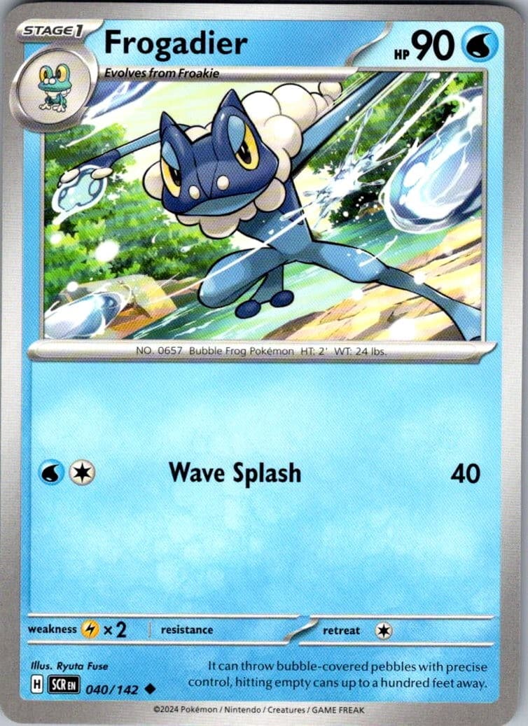Frogadier Stellar Crown 40/142 Uncommon Pokemon Near Mint