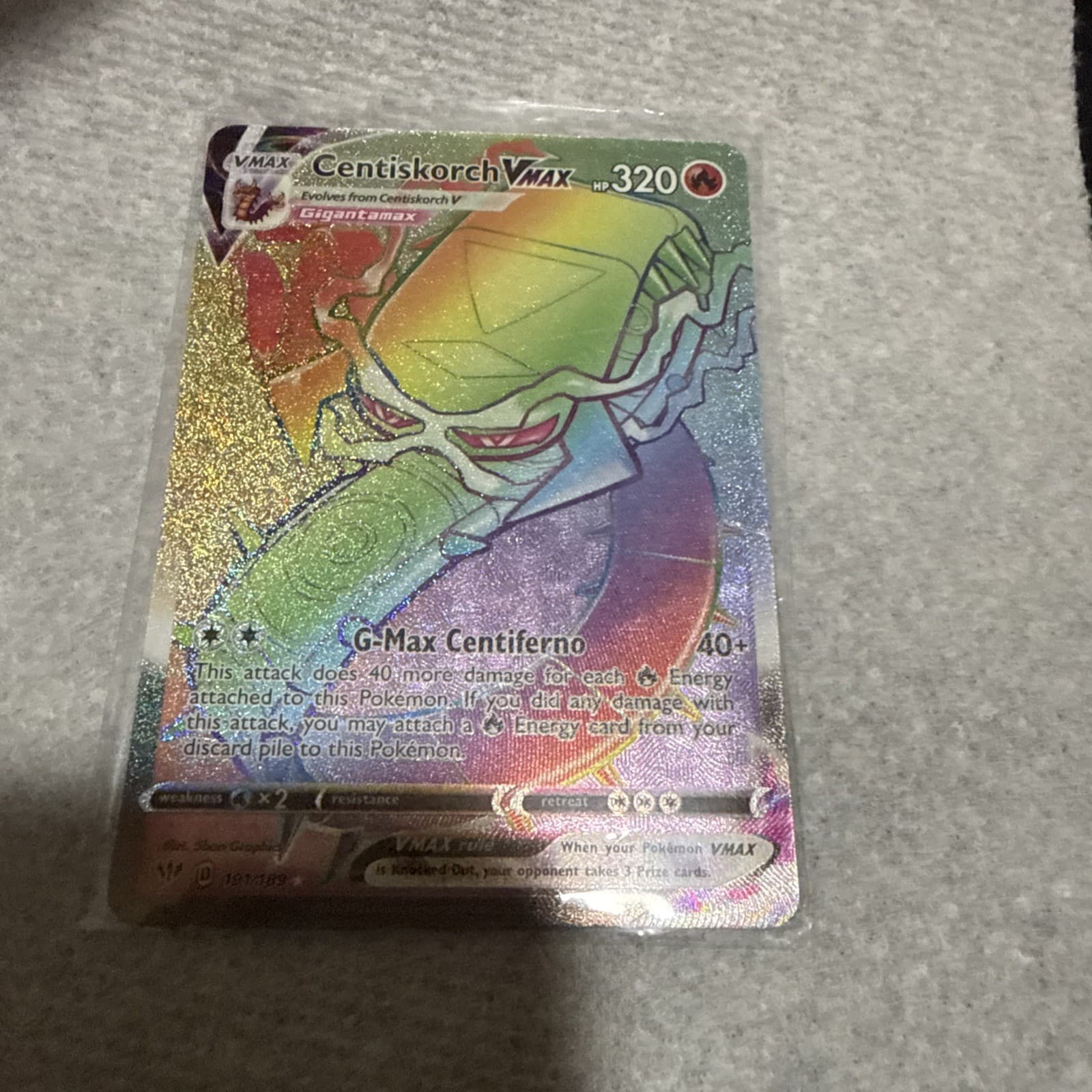Centiskorch VMAX Holo Secret Rare Sword & Shield Darkness Ablaze 191/189 NM