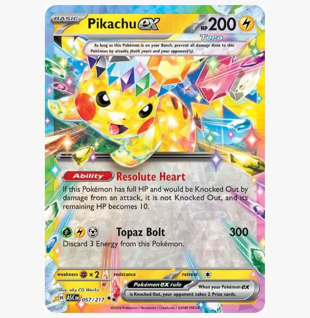 Pikachu ex 057/217 Me: Ascended Heroes Holo