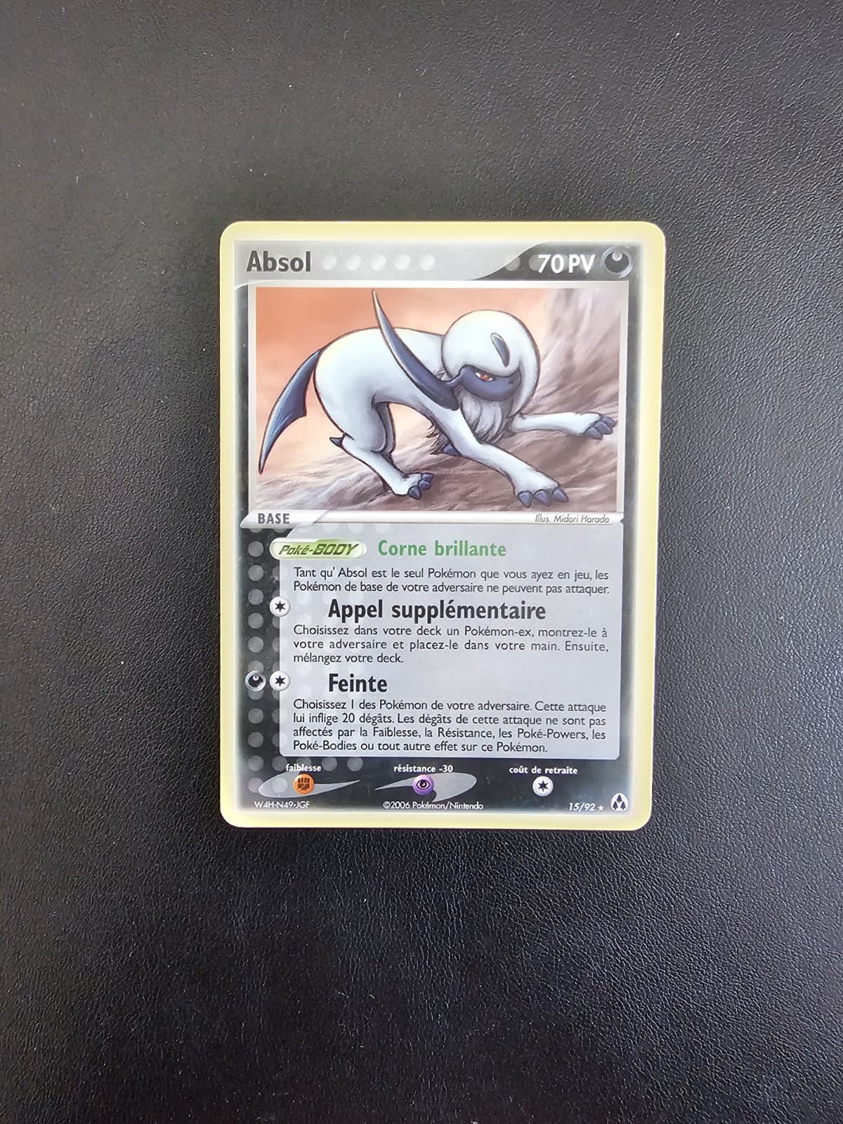 Carte Pokémon Absol 15/92 Rare Ex Créateurs De Légendes FR Exc