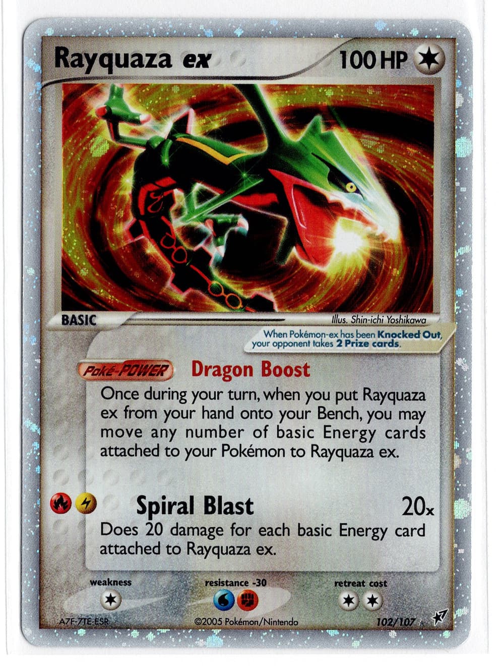 2005 Pokemon EX Deoxys Rayquaza ex Holo Ultra Rare #102