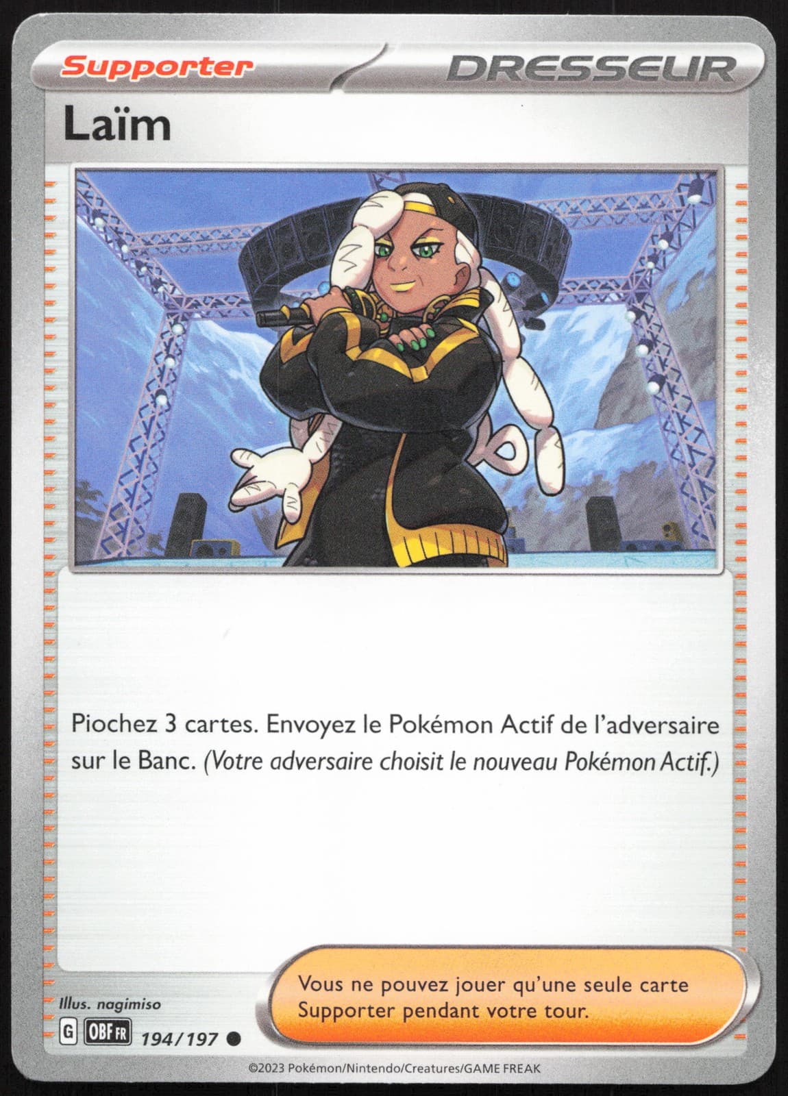 Carte Pokémon Laïm 194/197   Flammes Obsidiennes Français