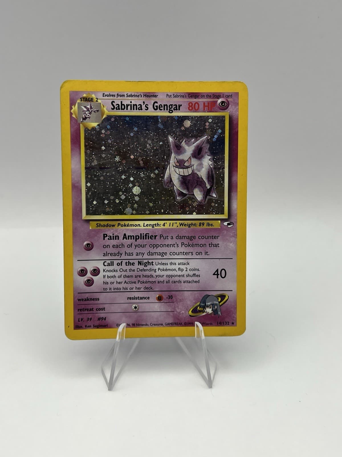 Sabrina's Gengar 14/132 Gym Heroes Holo HP🔥