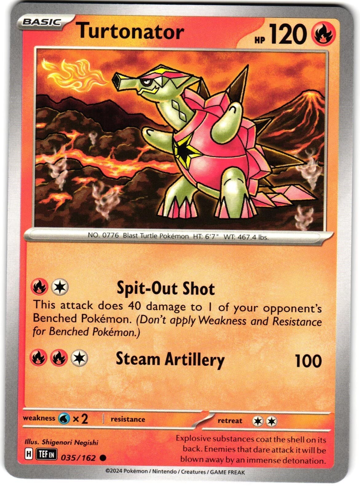Turtonator 35/162 Pokemon SV: Temporal Forces