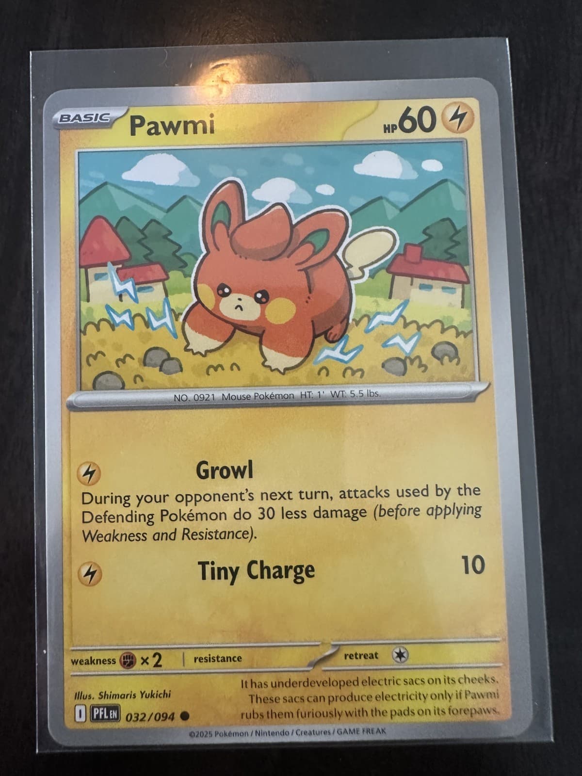 Pawmi Phantasmal Flames #32 common NM Condition Pokemon Card