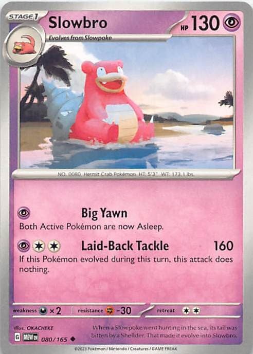 SLOWBRO 080/165 UC 151 POKEMON NM/M