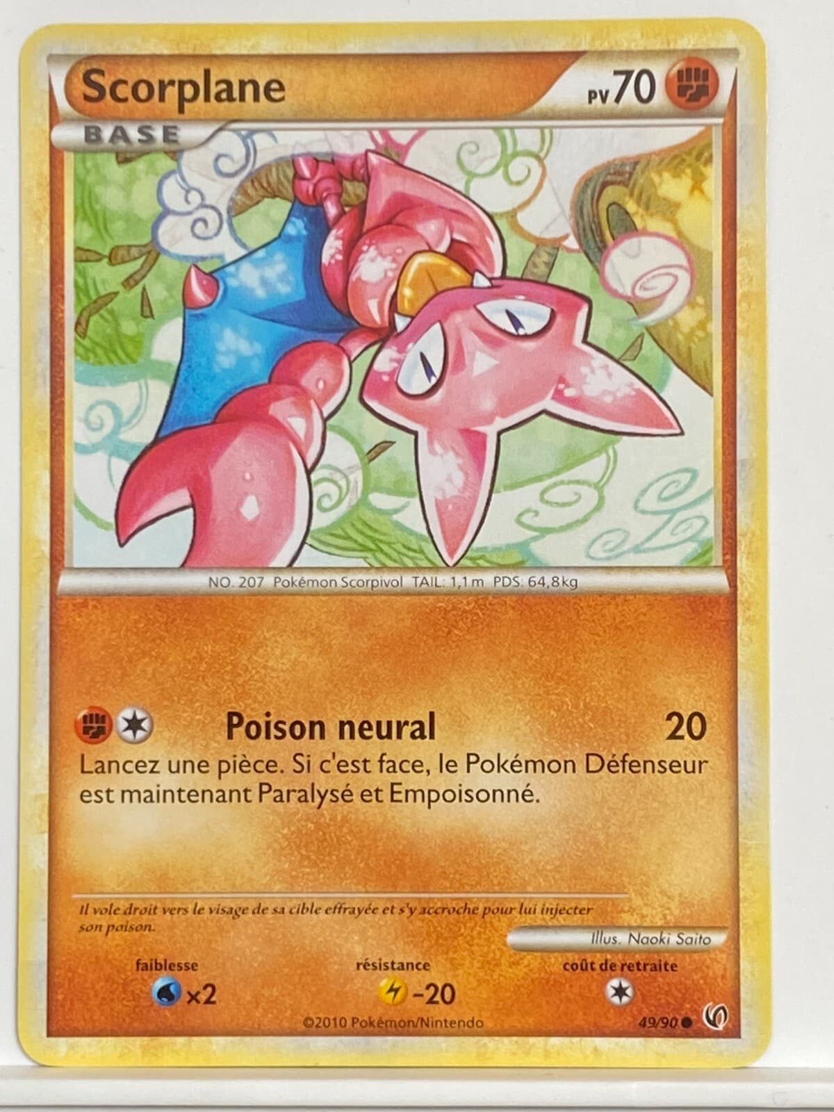 Scorplane 49/90 HGSS Indomptable carte Pokémon FR