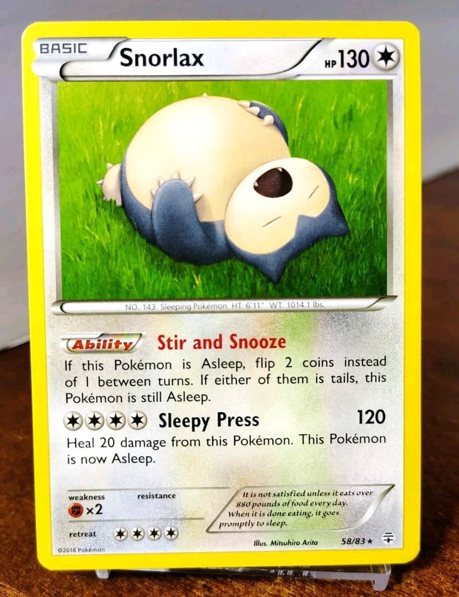 POKEMON SNORLAX 58/83 REGULAR FINISH RARE GENERATIONS NM NEAR MINT