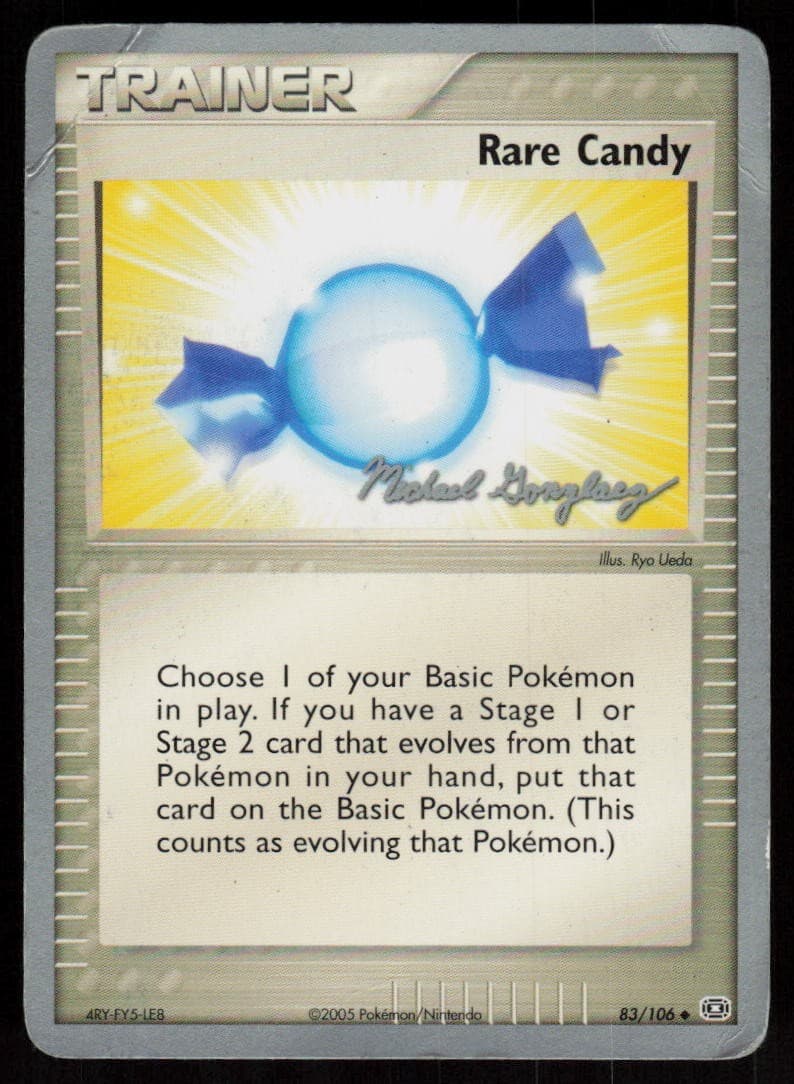 Rare Candy 83/106 Uncommon Emerald Pokemon Moderately Played