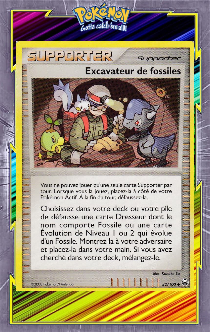 🌈Excavateur de Fossiles-DP05:Aube Majestueuse - 82/100 - Carte Pokemon FR