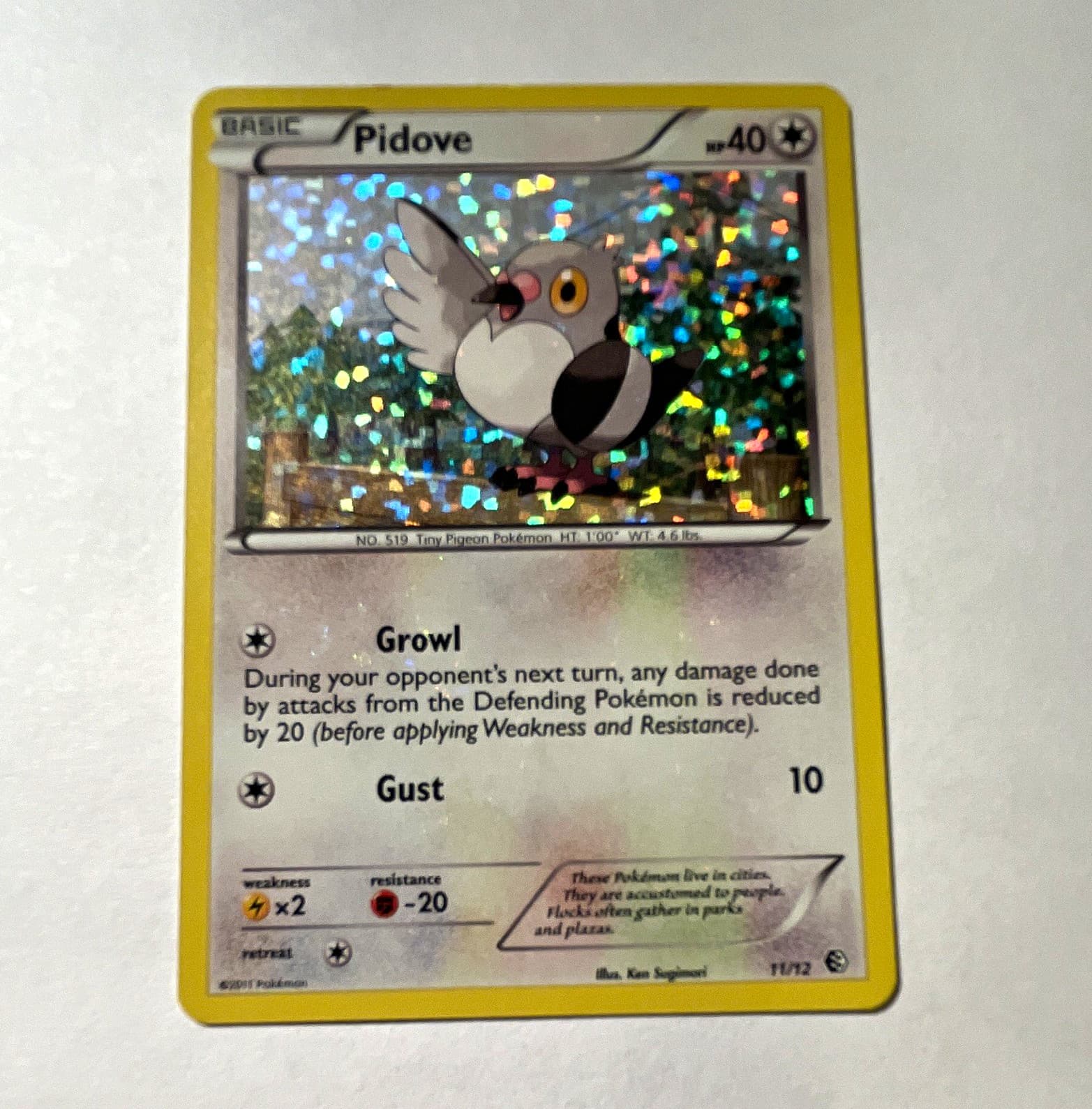 McDonald's Pidove 11/12 McDonald’s 2011 Holo Promo English Basic 40HP