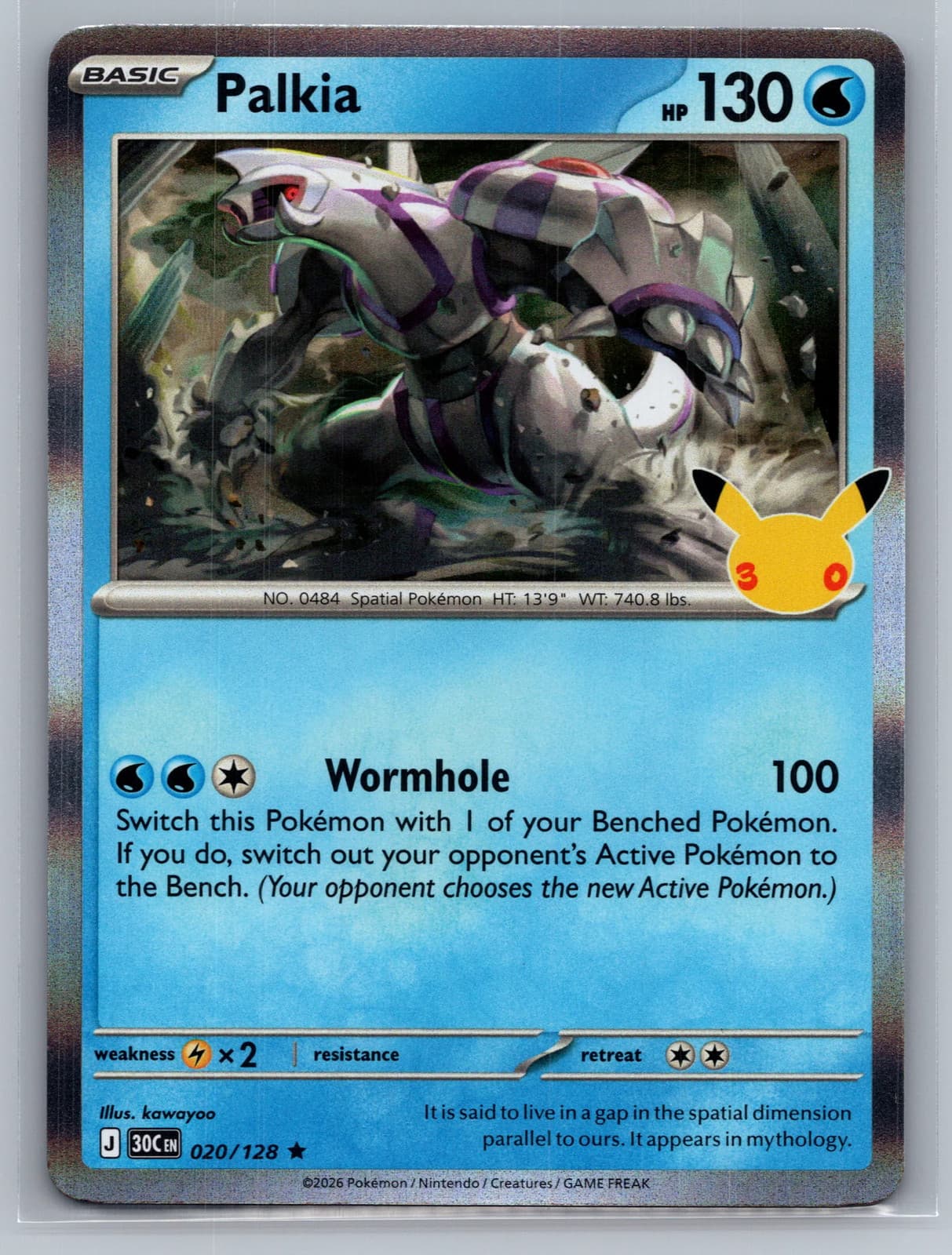 Palkia #20/128 2026 30th Celebration Pokemon TCG