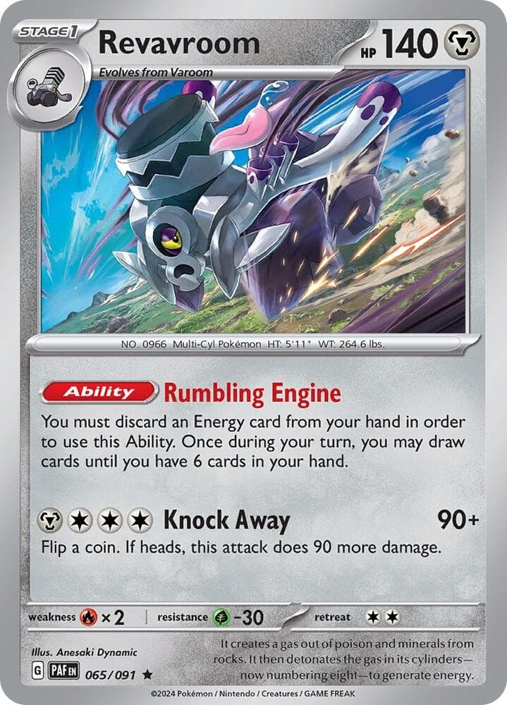 Pokémon Revavroom 065/091 Paldean Fates Holo NM