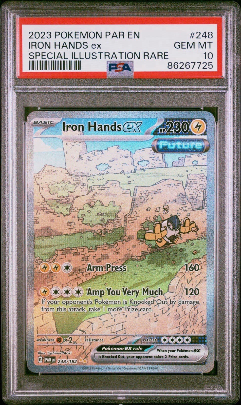 Pokemon Paradox Rift - Iron Hands ex SIR PSA 10 #248